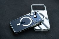 Coque de téléphone portable magnétique antichoc hybride TPU+PC transparente anti-jaunissement pour iPhone 18Pro/18 Pro Max (pro/vente en gros)