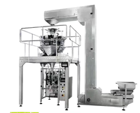 Machine d'emballage verticale automatique avec peseuse multi-têtes pour chips noix collations riz grain de café remplissage d'azote à grande vitesse