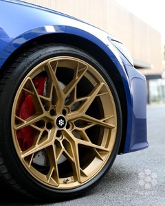 722Auto NB Gold Multi Spoke, Llanta Forjada de 1 Pieza, 19-23 Pulgadas, 5x112 5x114.3 5x120, Cóncava Profunda, para Bentley Continental GT, <span class=keywords><strong>Rolls</strong></span> <span class=keywords><strong>Royce</strong></span> - Product Image 3