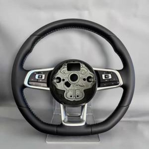 Volant en cuir noir pour Volkswagen Polo gti <span class=keywords><strong>7</strong></span> jetta passat GTS GTE GLI R Line <span class=keywords><strong>Golf</strong></span> 6 Mk4 Mk5 Mk7 <span class=keywords><strong>GTD</strong></span> CC Polo - Product Image 4