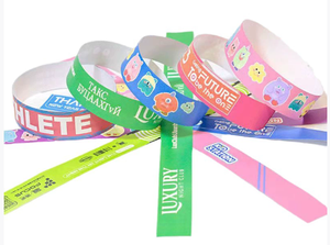 Braccialetti di Carta Impermeabili per Eventi e Festival - Stile Antico Imitazione con Logo Personalizzato Stampa Digitale Regalo Promozionale Novità - Product Image 6