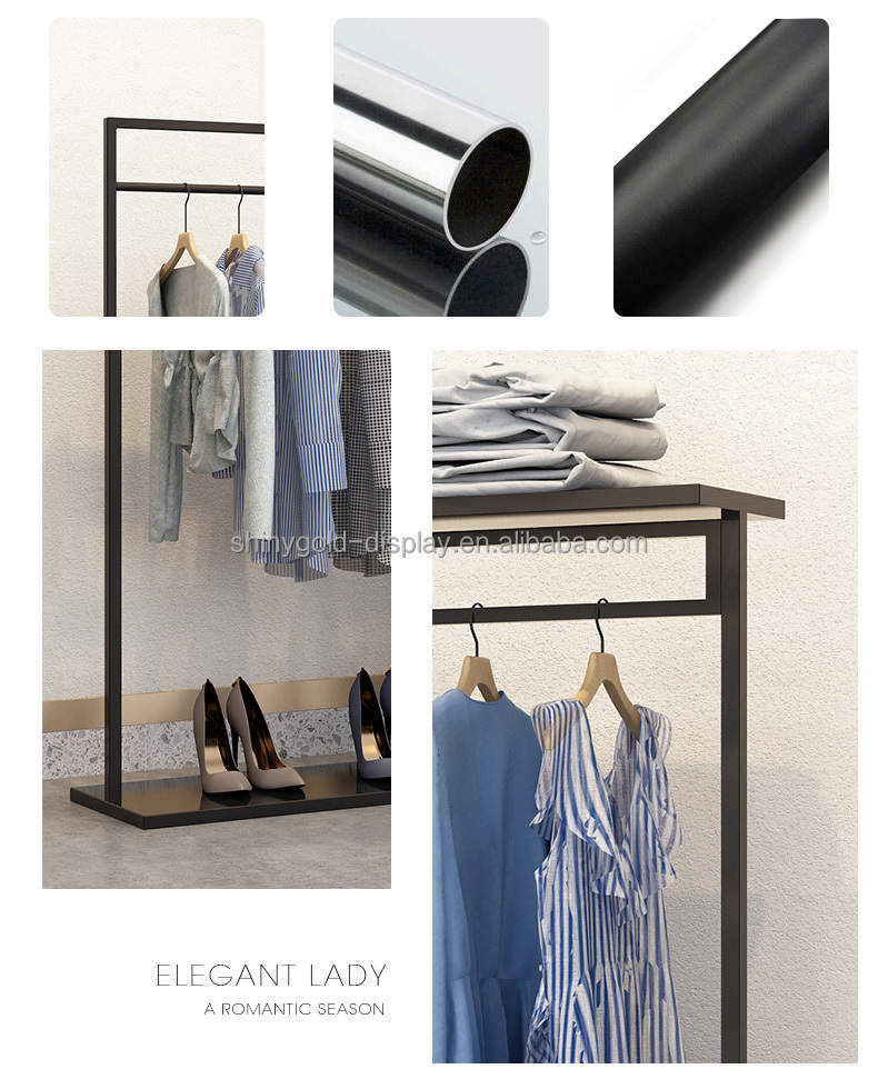 Negozi di abbigliamento boutique espositori creativi per indumenti, mensola a parete per tubi, portasciugamani da bagno, asta per vestiti da camera da letto, organizer per vestiti, espositore per