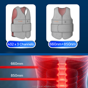 Chaleco <span class=keywords><strong>de</strong></span> Protección Completa con Luz Roja, 700 mm <span class=keywords><strong>de</strong></span> Ancho, 432 LED, Temporizador <span class=keywords><strong>de</strong></span> Pulso <span class=keywords><strong>de</strong></span> 3 Velocidades Ajustable, Regalo Familiar para Padres y Seres Queridos - Product Image 3