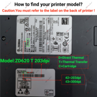 Tête d'impression à transfert thermique pour imprimante d'étiquettes Zebra ZD420 ZD620 ZD621 ZD420D ZD620D ZD621D ZD420T ZD620T ZD621T ZD420C