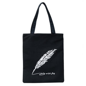 Лидер продаж, экологически чистые прочные и переработанные 100% холщовые сумки из натурального хлопка с черным принтом - Product Image 5