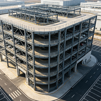 Estructura de Acero para Estacionamiento de Autos Comercial, Estacionamiento de Varios Pisos, Componentes Estructurales de Acero