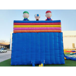 Château gonflable géant en PVC commercial, combo de toboggans gonflables de dessin animé, double voie, 30 pieds, toboggans gonflables pour aire de jeux à vendre - Product Image 3