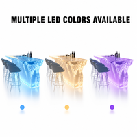 Comptoir de bar en cristal translucide personnalisé Luca Luxury, rétroéclairé par LED, en résine acrylique transparente, pour hôtel, maison, villa