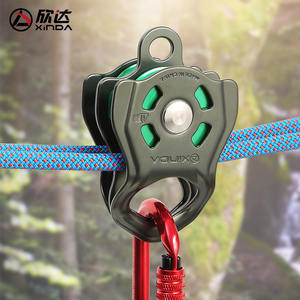 Polea Doble Xinda de Aleación de Aluminio de Alta Resistencia 8.6x13.6cm, Anodizado Duro, Equipo de Escalada y Rescate - Product Image 4