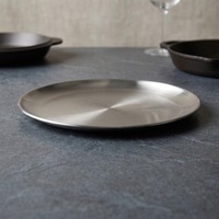 Plateau de service en acier inoxydable en forme de raisin, plateau à fruits, assiette ronde, lot de 4 pour hôtel