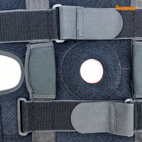 Genouillère articulée flexible réglable à double sangle en néoprène avec stabilisateurs latéraux pour la rééducation des blessures sportives et le CrossFit