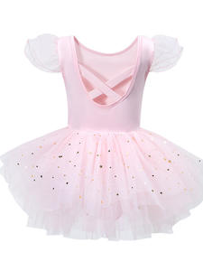 लड़कियों के बैलेट लकार्ड के साथ लड़कियों के बैले लेकोट लकार्ड छोटे आस्तीन अनुशीटिन ट्यूटू ड्रेस बैलेरीना पोशाक - Product Image 4