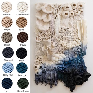 Tapiz Tejido de Arrecife de Coral Abstracto Estilo Boho, Decoración de Pared de Macramé con Diseño Artístico Texturizado en 3D para el Hogar, Arte Personalizado para Hoteles - Product Image 2