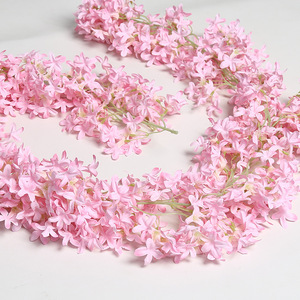 Guirnalda de Flores Artificiales YUNJIN, Diseño Clásico de Glicinia Lila con Rayas, KS-170cm, Decoración Ecológica para Interiores, Bodas y Eventos - Product Image 1