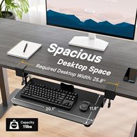 Plateau ergonomique pour clavier Tiroir coulissant peu encombrant Design moderne Plateforme clavier souris de bureau