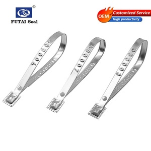 Nhà máy tùy chỉnh dây đeo kim loại con dấu phẳng loại giả mạo bằng chứng con dấu kim loại an ninh con dấu - Product Image 1