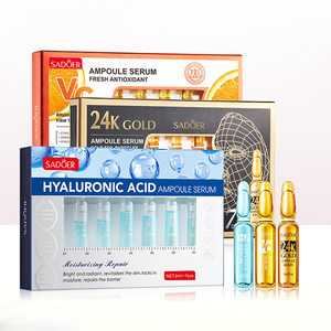SADOER para Marca Privada, Ampolla Vegana Orgánica con <span class=keywords><strong>Ácido</strong></span> <span class=keywords><strong>Hialurónico</strong></span> y Oro 24K, Antienvejecimiento, Blanqueadora e Hidratante para el Cuidado Facial - Product Image 3
