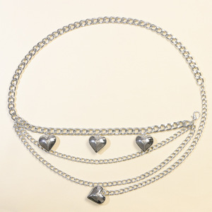 ห่วงโซ่เอวหลายชั้นรูปหัวใจห่วงโซ่ร่างกายแฟชั่นฮิปฮอปโลหะผสมสังกะสีสำหรับสวมใส่ทุกวัน - Product Image 3