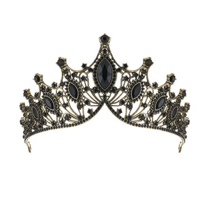 All'ingrosso in lega stile barocco antico in cristallo colorato di cristallo da sposa diadema corona di nozze donne accessori per capelli da ballo - Product Image 2