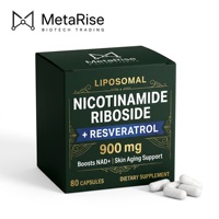 Capsules de nicotinamide riboside 900 mg avec trans-resvératrol, NAD+ liposomal, soutient l'énergie cellulaire et lutter contre le vieillissement