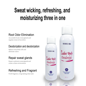 Desodorante fresco energizante para mujer de gran capacidad, Fragancia ligera en aerosol, eliminación de olores de sudor de aroma de larga duración para el verano - Product Image 4