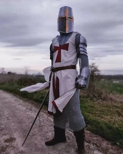 Armure Complète Médiévale en Acier pour Chevalier, Faite à la Main, Moulée en 3D, Armure Traditionnelle de Croisé, pour Foire Renaissance et Histoire - Product Image 3