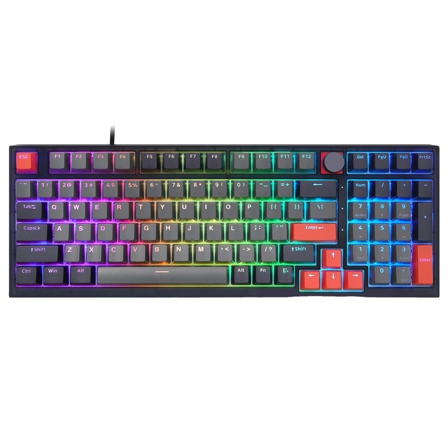 Hot Sell Skyloong GK980 Wired Gateron Mechanical Switch Mechanical Gaming Keyboard for Manufacturer