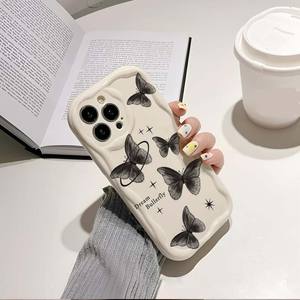 Farfalla inglese stampa gelato onda bordo <span class=keywords><strong>Silicone</strong></span> TPU <span class=keywords><strong>Cover</strong></span> del telefono cellulare custodia per <span class=keywords><strong>Iphone</strong></span> X Xr Xs Max <span class=keywords><strong>11</strong></span> 12 13 14 15 16 17 - Product Image 5