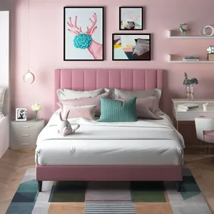 Ensembles de chambre à coucher moderne avec lit superposé rembourré en tissu <span class=keywords><strong>italien</strong></span> cadre de lit rembourré en tissu <span class=keywords><strong>italien</strong></span> - Product Image 3