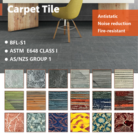 Dalles de moquette PVC 50x50 avec support non-tissé, pour escaliers et salons, faciles à installer, tapis de sol intérieur