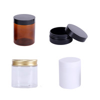 Pot en Plastique PET Transparent pour Poudre et Crème, Contenant de Beurre Corporel, Gommage, Miel, Alimentaire, avec Couvercles – Tailles Variées : 1 oz, 2 oz, 4 oz, 6 oz, 8 oz, 16 oz, 150 ml, 200 ml