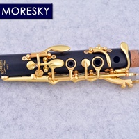 MORESKY BB Tone Clarinet 17 Keys Copper-NicKel Gold-plated Ebony Wood Customizable Made in China M62 (OEM)