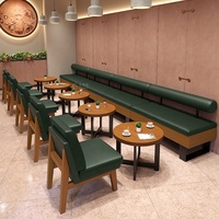 Ensemble de table et de chaises de restaurant en bois massif de style nordique pour usage commercial, restaurants, salons de thé, snack-bars