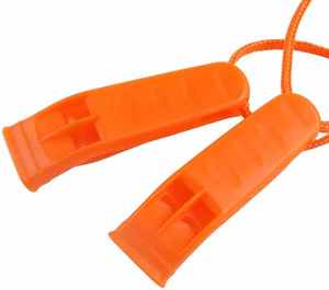Silbato de rescate de emergencia fuerte silbato de chaleco salvavidas para deportes acuáticos <span class=keywords><strong>buceo</strong></span> senderismo Camping silbatos naranjas con cordón - Product Image 1