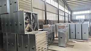 พัดลมดูดอากาศแบบติดผนัง 100 CFM 110V 220V ขนาด 31 นิ้ว 2500 CFM พัดลมแรงดันลบ 4000 CFM พัดลมอุตสาหกรรม พัดลมสำหรับฟาร์มสัตว์ปีก - Product Image 6