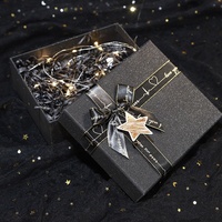 Boîte cadeau d'anniversaire noire créative papier à paillettes mat gravure laser emballage en carton pour montres à coke feuille spécifications