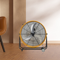 Ventilateur tour industriel de 30 pouces avec moteur en cuivre de puissance 180W et tambour en métal facile à déplacer avec roues-pour hôtels et ménages