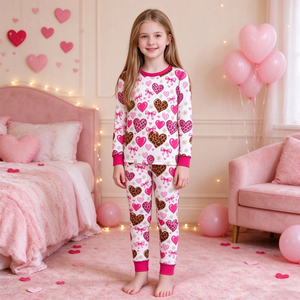 Tenues de la Saint-Valentin pour Filles : Combinaisons Personnalisées pour Tout-Petits avec Motifs Léopard, Cœurs, Nœuds et Fleurs – Vente en Gros de Vêtements Bio pour Sœurs, Collection Boutique - Product Image 2