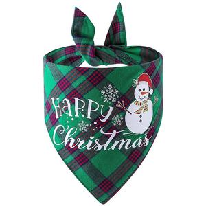 وشاح مثلث جديد للحيوانات الأليفة بنمط عيد الميلاد على طراز إنستغرام، وشاح كلاسيكي بنقشة مربعات حمراء وسوداء وخضراء للكلاب والقطط في الصيف والشتاء والربيع - Product Image 4