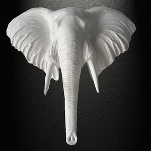 Scultura di Testa di <span class=keywords><strong>Elefante</strong></span> Realistica Personalizzata in Resina da Appendere, per Decorazione Artistica e da Collezione per Interni ed Esterni - Product Image 6