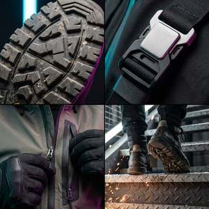 <span class=keywords><strong>Botas</strong></span> Tácticas de Senderismo Personalizadas Cyber Techwear de Media Pantorrilla para Hombre, de Nylon Balístico con Hebilla Magnética, Cremallera Impermeable y Correa Gruesa en el Tobillo - Product Image 5