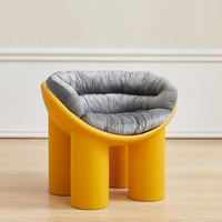 Fauteuil Pied d'Éléphant Compact, Design Nordique, Simple et Créatif, Chaise de Loisirs Tendance pour Célébrités d'Internet