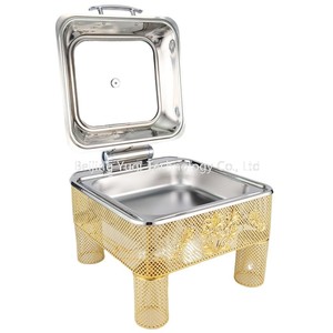 Scaldavivande Idraulico Quadrato da 6L con Finitura Dorata per Matrimoni di Lusso, Hotel e Catering Aziendale, Ideale per Riscaldare <span class=keywords><strong>Pizza</strong></span> - Product Image 6