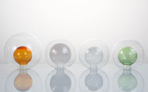 Parete doppia lampada a globo con G9 filo per lampadario lampade la sfera interna di colore solido diverso ambra verde Frost - Product Image 5