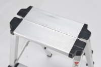 Échelle pliante portable en aluminium à 2 marches, escalier domestique moderne, capacité de 330 lb, utilisation intérieure pour salon, pieds en caoutchouc antidérapants