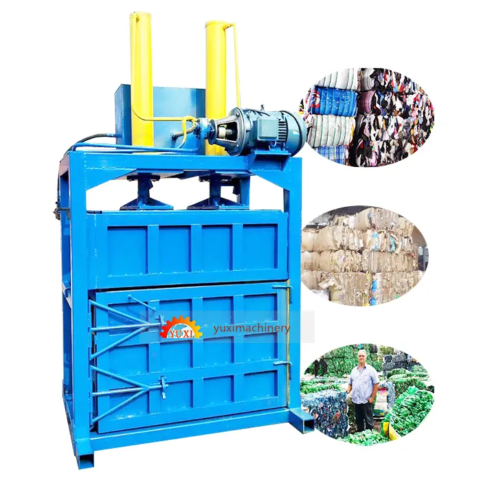 Automatic Hydraulic Vertical Waste Paper Baler Machinery Plastic Metal Pet Bottle Baling Machine