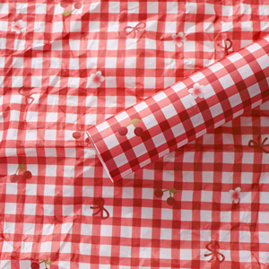 Papel de Regalo Estampado con Lazo de Cereza a Cuadros, Papel de Envolver Flores, Materiales para Floristería DIY - Product Image 6