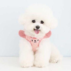 Produk hewan peliharaan, hangat lembut sesuai pesanan rompi <span class=keywords><strong>Harness</strong></span> anjing bulu domba lembut <span class=keywords><strong>Harness</strong></span> anjing dengan tali leher - Product Image 4