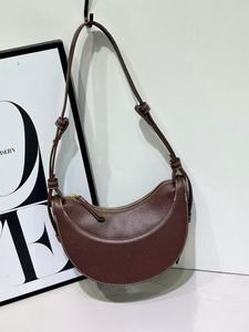Bolso de Hombro de Diseño Exclusivo French Polene, Modelo Crescent PU de Alta Gama, con Cierre de Cremallera, para Mujer, 3320 # - Product Image 4