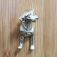 Nouvelle conception, poignées et boutons de meubles en laiton massif en forme de tête de chien pour tiroirs et armoires, décoration intérieure